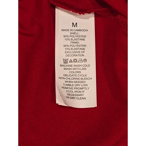 Kate Spade Red " All Dolled Up " Front Pocket Long Sleeve Soft Pajama Shirt Top - Picture 5 of 8